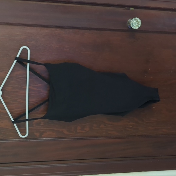 Lands' End Classic Black One Piece Swimsuit Size 6 - Picture 1 of 10